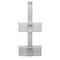 Bath Bliss Adjustable Rust Proof Aluminum 2 Tier Glass Door Shower Caddy